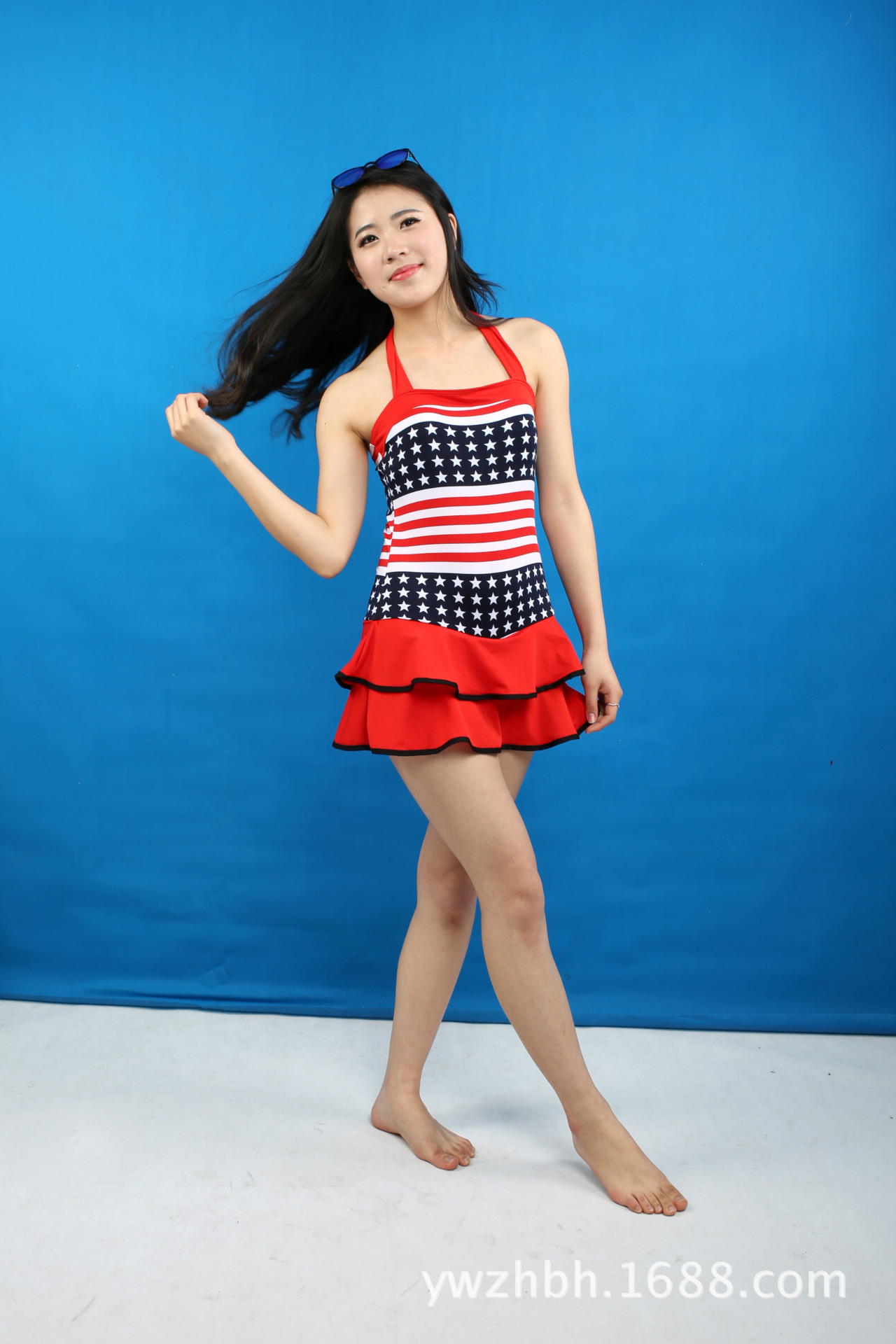 泳 热卖爆款小清新保守学生游泳衣 女士分体泳衣批发 泳装厂家直销