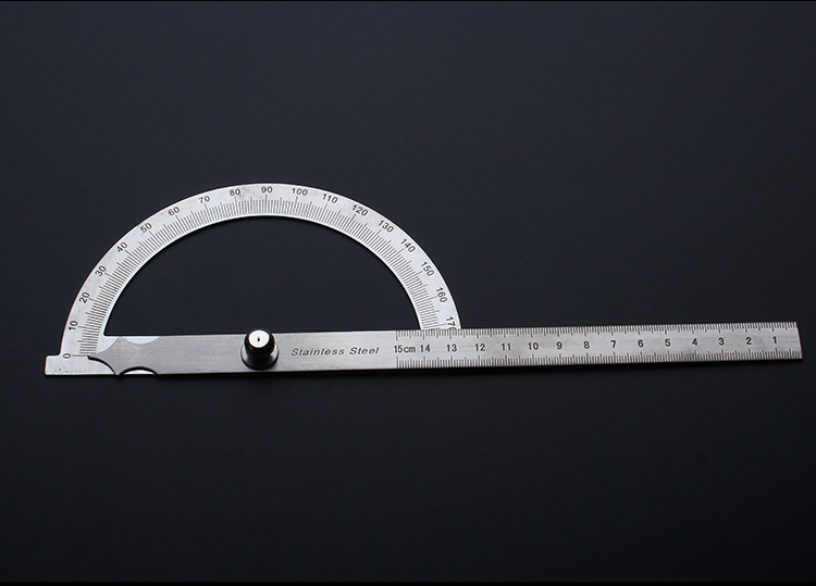 180度调整式半圆分度规不锈钢量角器角度尺刻度刻印