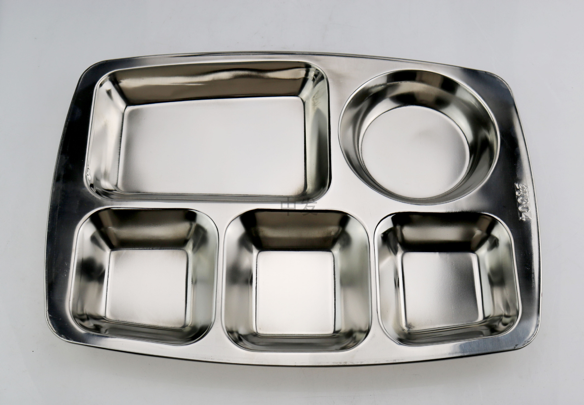 不锈钢快餐盘_304不锈钢深大六格分格托盘餐盘学校幼儿园食堂快餐盘