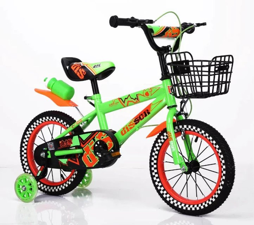 迪士熊小闪电男女宝宝自行车带水壶12寸