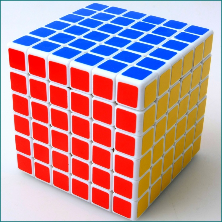 圣手六阶魔方六阶pvc贴纸白色光面益智魔