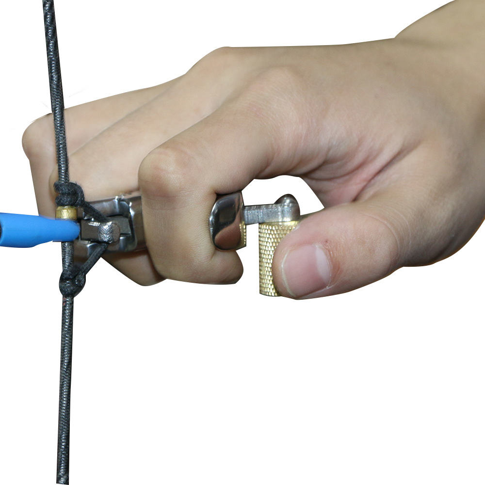 复合弓撒放器 握式不锈钢金属机械撒放 弓箭配件 弓弦d环使用