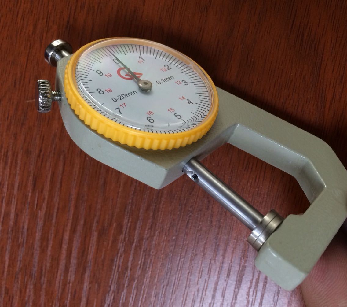上海沪工测厚仪 0-10mm 测厚规 测厚表 测量厚度仪器 平头测厚仪