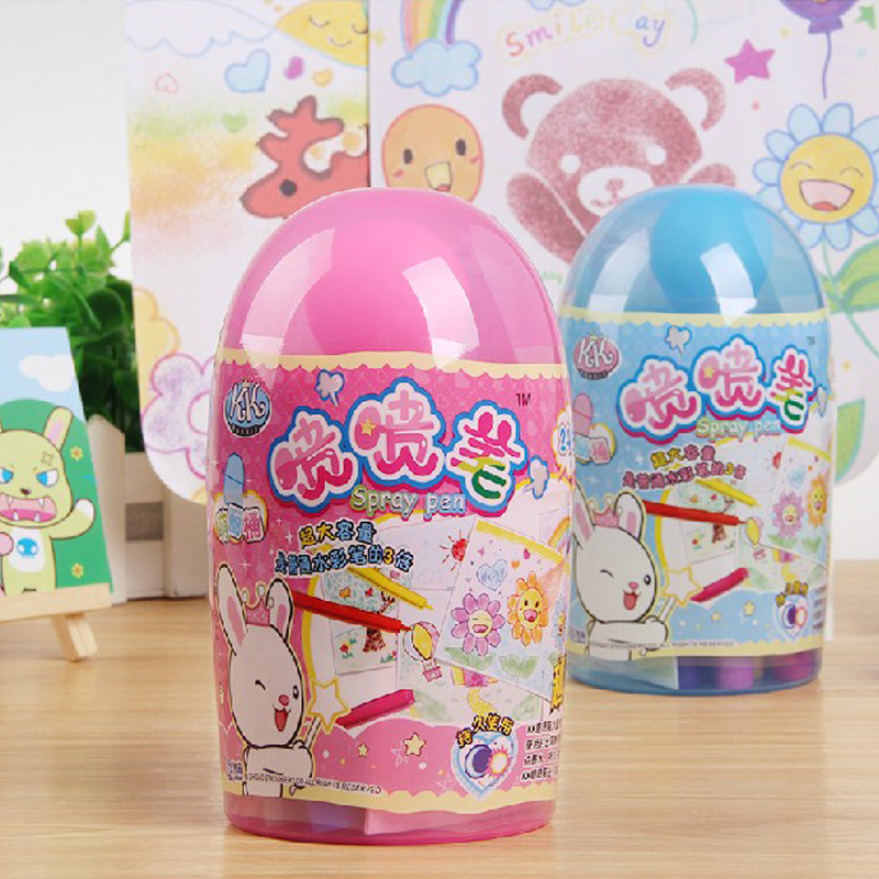 批发智高喷喷笔 kk-536/537/538 12色/24色/36色 喷画笔 水彩笔