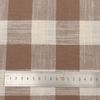 21支全棉平纹竹节色织格子布 经典春夏衬衫男女服装面料 现货批发