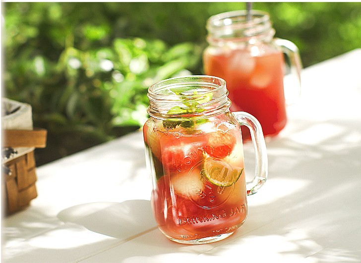 复古公鸡杯柠檬杯 梅森杯奶茶杯果酱瓶 冷饮果汁杯 500ml