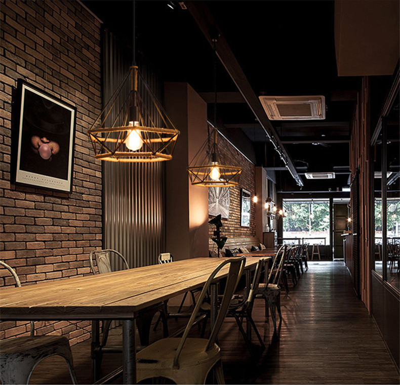 【美式复古工业吊灯创意单头田园麻绳吊灯个性咖啡厅餐厅服装店吊灯】