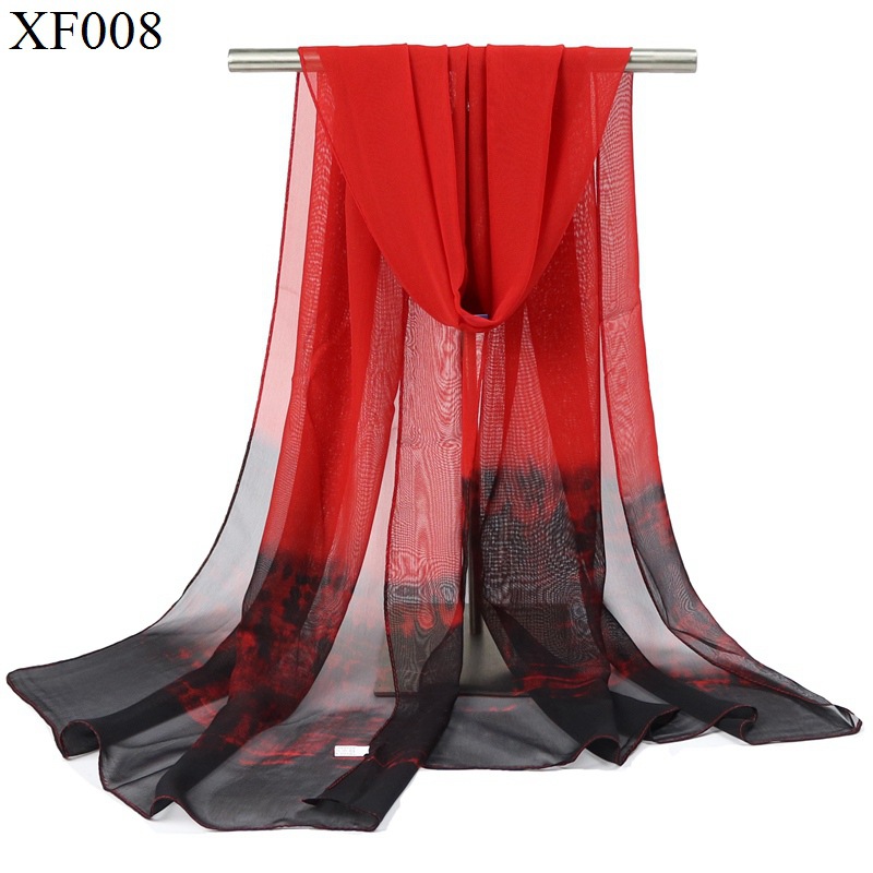 AliExpress Wish Amazon Cross-Border Scarf Wholesale New Gradient Color Chiffon Scarf Ladies Dance Silk Scarf