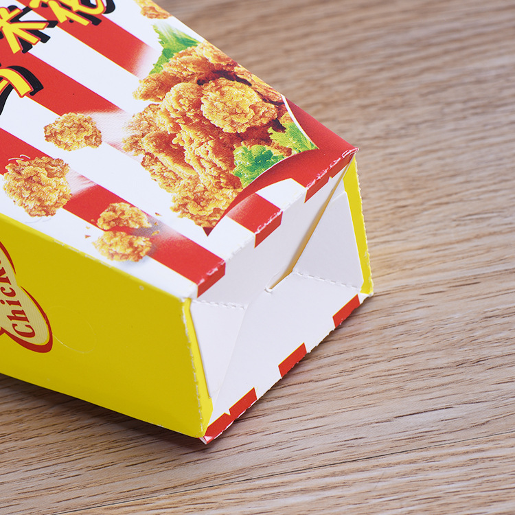 厂家高档环保快餐鸡米花食品包装盒 批发彩色纸盒批发定做logo