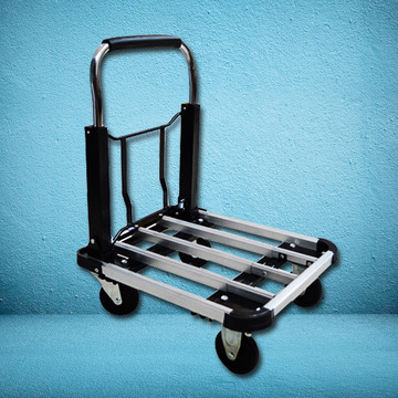 铝合金伸缩折叠小推车 家用铝合金平板车小拉车 可载重150kg-阿里巴巴