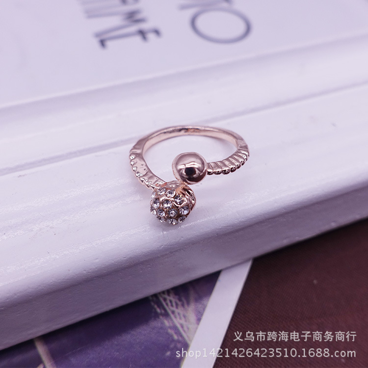 Yiwu One Yuan Commodity Korean New Rhinestone Ring Girls' Ring Index Finger Joint Tail Ring 2 Yuan Store Hot Sale