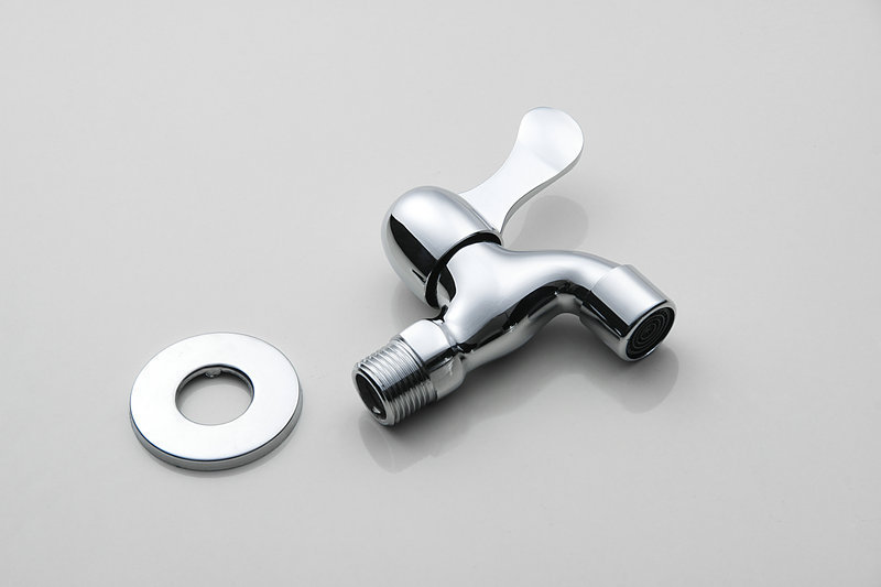 妙浴全铜水龙头 旋转单孔厨房水龙头 单联入墙式扳手混水龙头批发