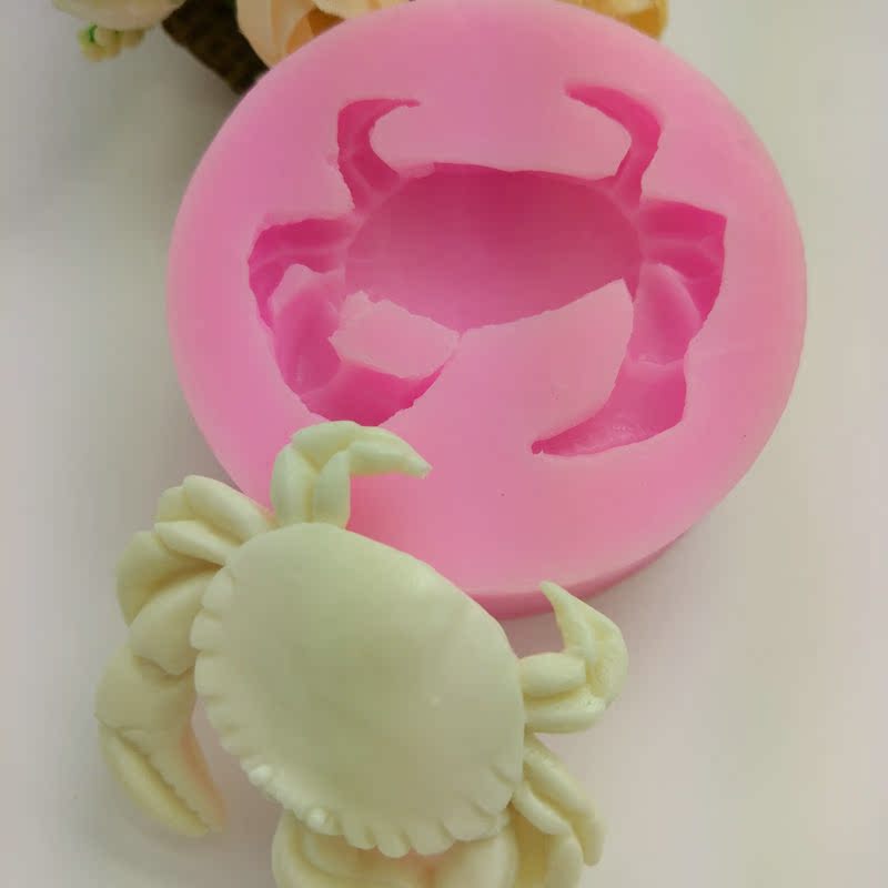 东莞模具加工厂 螃蟹造型液态硅胶模具 做蛋糕的工具 专业定制