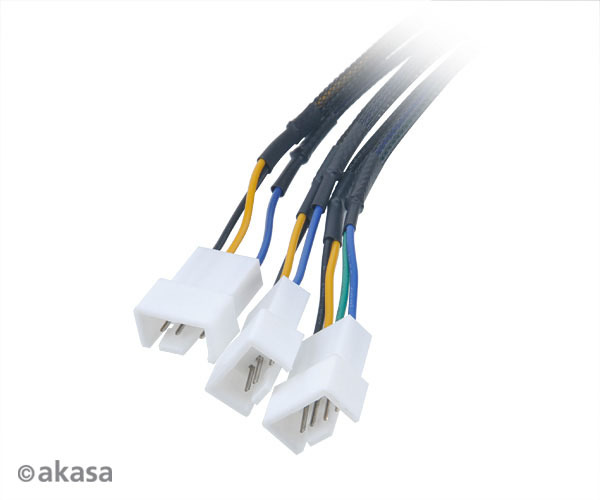 akasa 电脑机箱风扇线3 pwm fan splitter ak-cbfa06-30