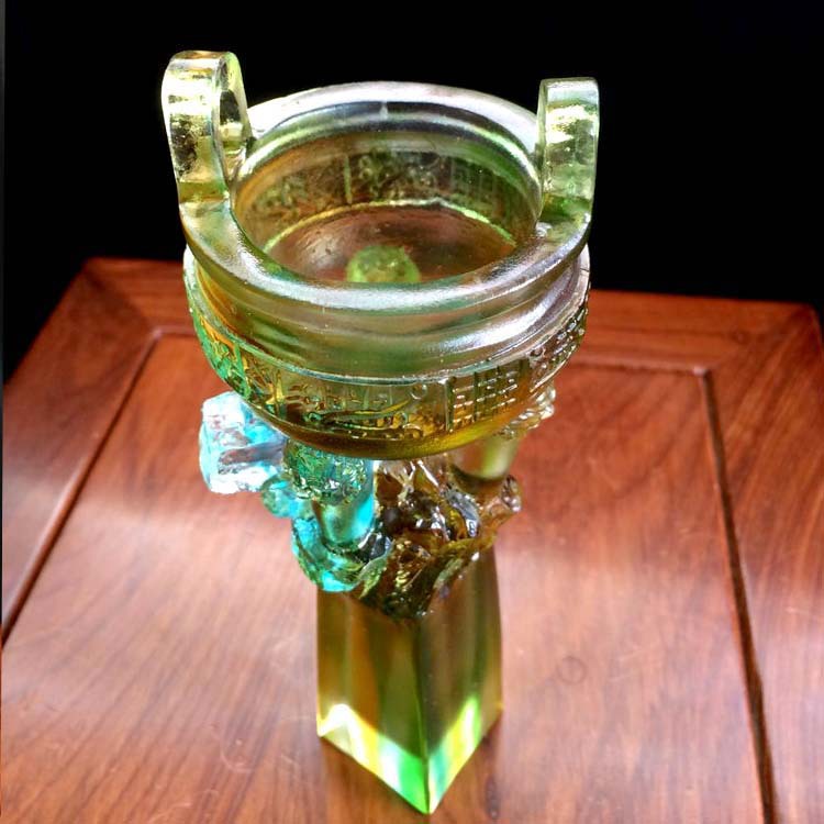 琉璃鼎 华鼎奖杯水晶琉璃工艺品可定制样式古法烧制高档礼品