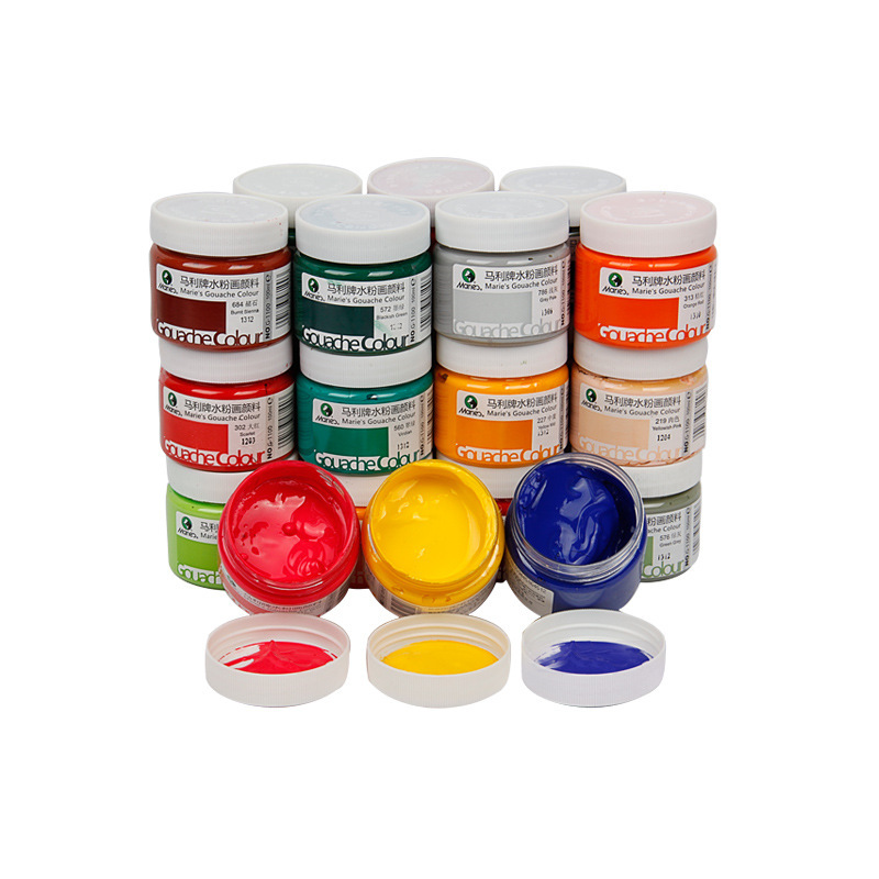 马利g-1100 水粉颜料 100ml 专业美术色彩绘画 水粉画颜料
