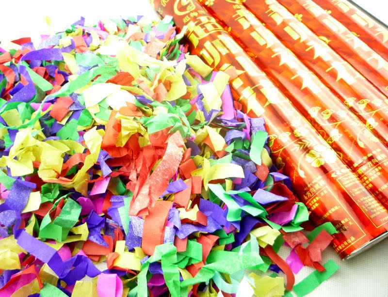 40cm超帅礼花 结婚庆典礼炮 纯彩条纸礼花 环保易清扫 100支/箱