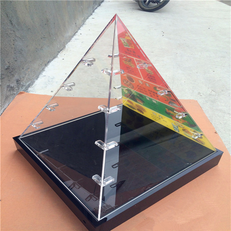 厂家定做有机玻璃金字塔展示架 亚克力金字
