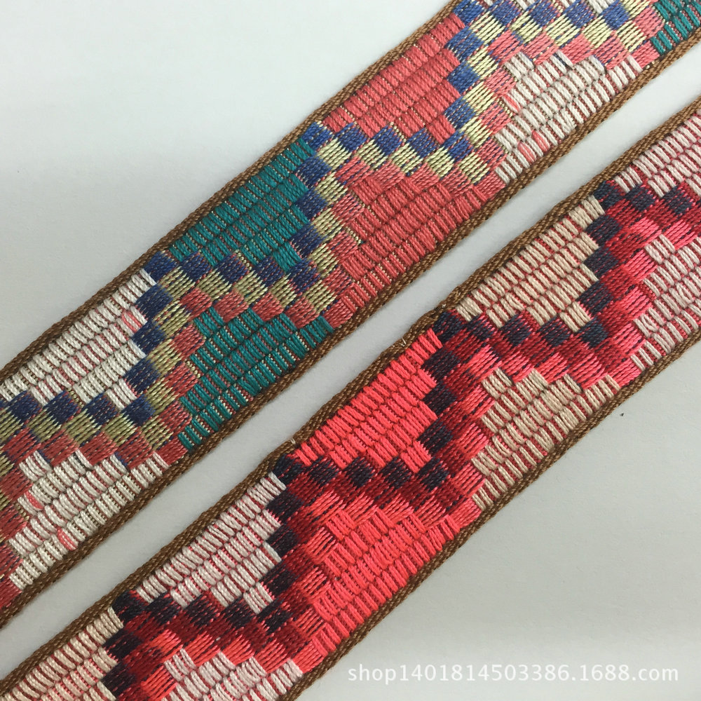 (腾来)现货直销 30mm 波浪形电脑提花织带纬纱提花织带规格可定