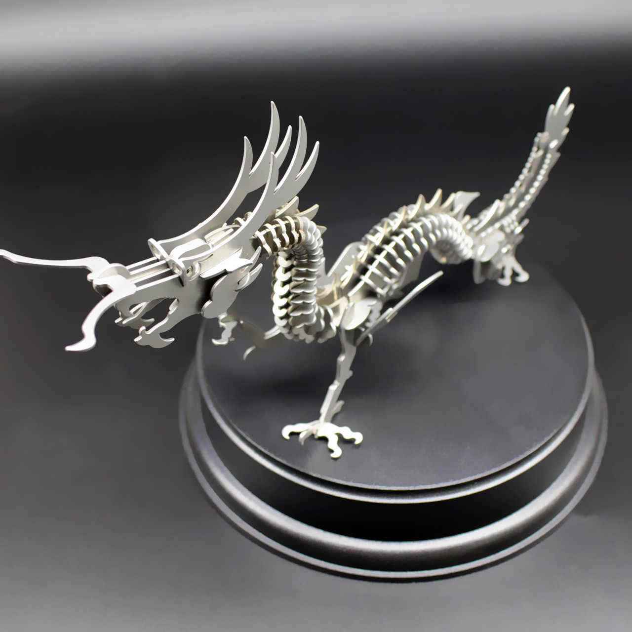 金属工艺品 3d金属拼图 中国龙diy全金属摆件 模型拼图一件代发