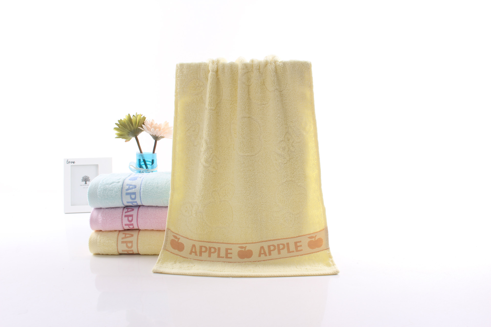 七喜鸟毛巾素色提花苹果毛巾纯棉毛巾情侣礼品用品