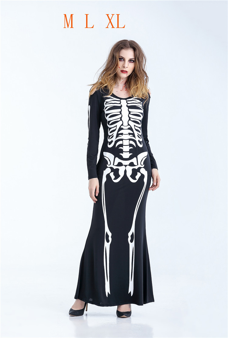 成年女万圣节服装成人骷髅骨架恐怖僵尸干尸舞台年会表演聚会装扮