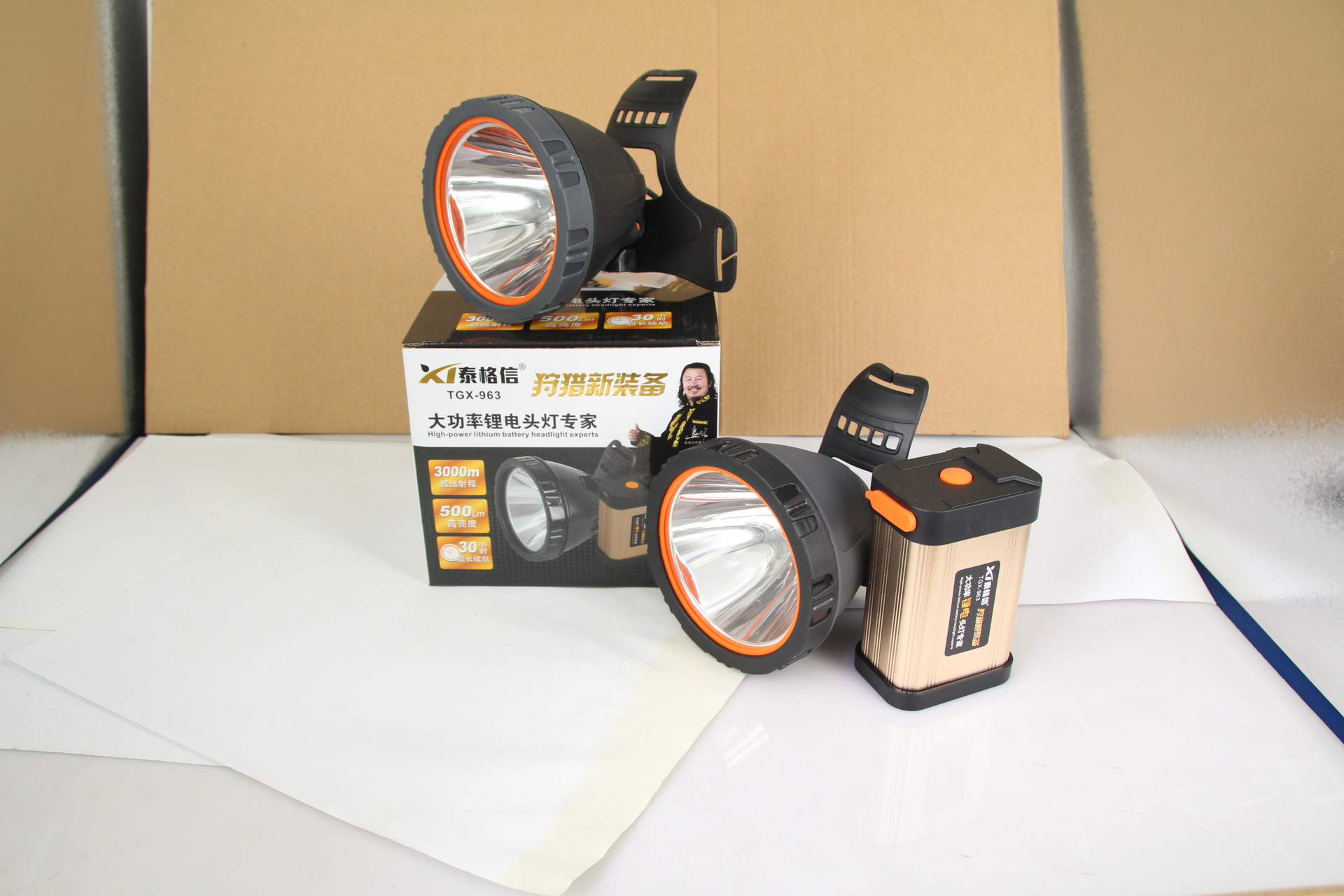 泰格信tgx-963充电led锂电头灯户