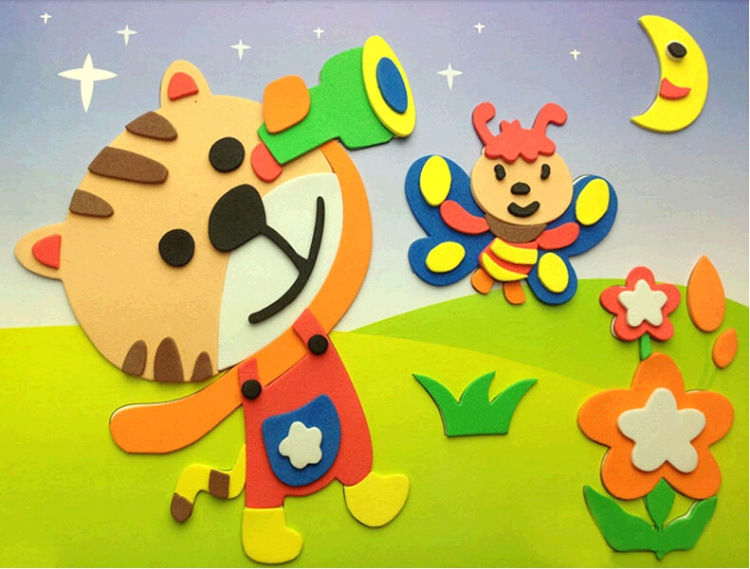 海绵纸手工幼儿园手工1mm 2mm泡沫纸eva彩色diy儿童粘贴画泡沫纸