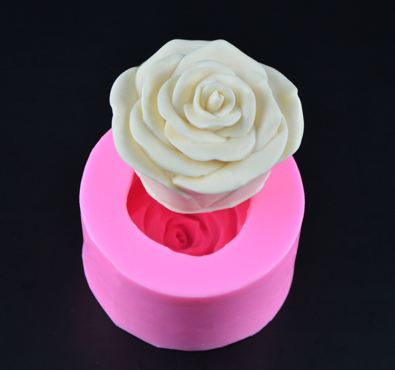 食品级硅胶翻糖模大号立体玫瑰花翻糖模具 手工皂模具 果冰模具