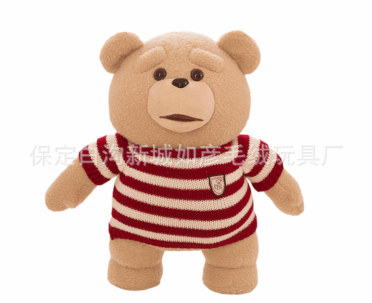 高档美国泰迪熊ted抱抱熊毛绒玩具 毛衣熊公仔女友生日礼物批发  2