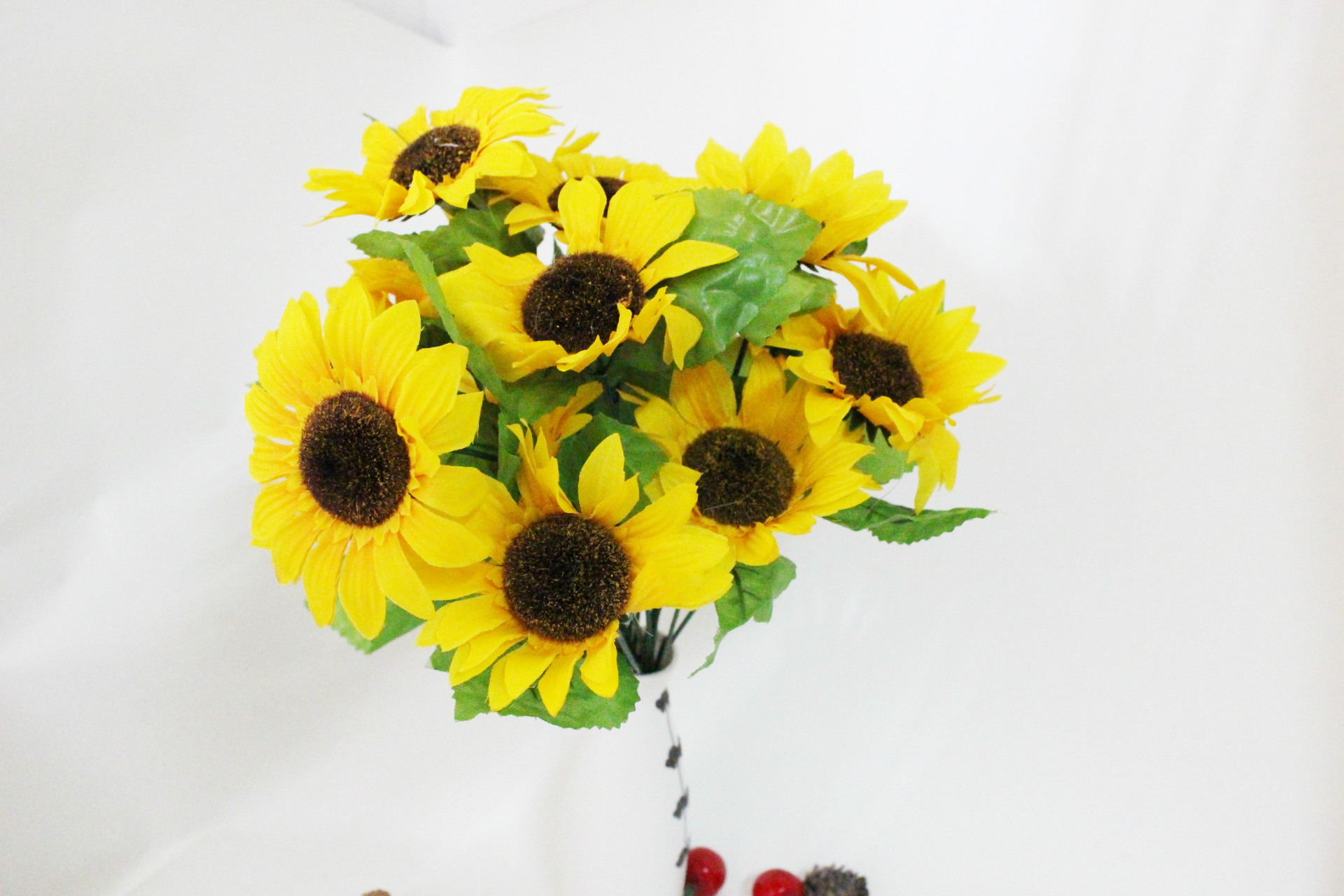 向日葵 9头太阳花仿真花假花绢花仿真植物客厅家居装饰批发