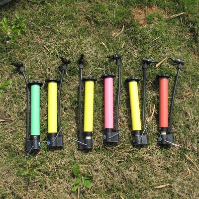 批发家用打气筒 迷你彩色便携式小篮球充气手抽打气筒 厂家直销