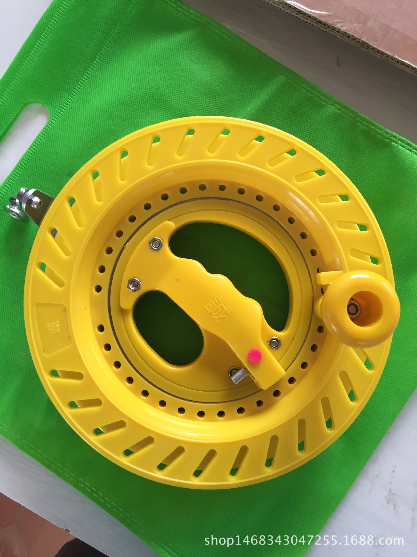 批发abs 风筝轮 新款风筝放飞器材 蓝白彩色手握轮 线板 风筝线轮