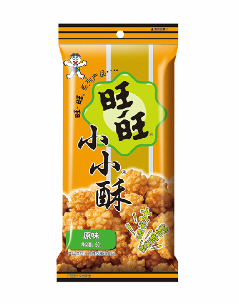 旺旺小小酥60g原味 葱香鸡肉 黑胡椒味大米制品-饼干网