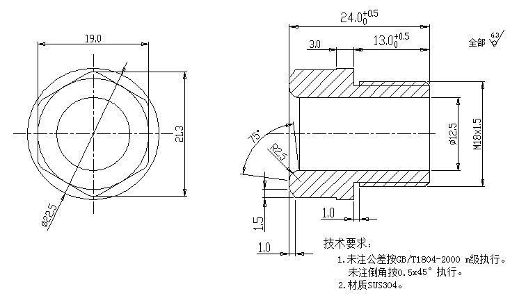 自动车床件,法兰螺母,压紧螺母,堵头,不锈钢304五金螺丝