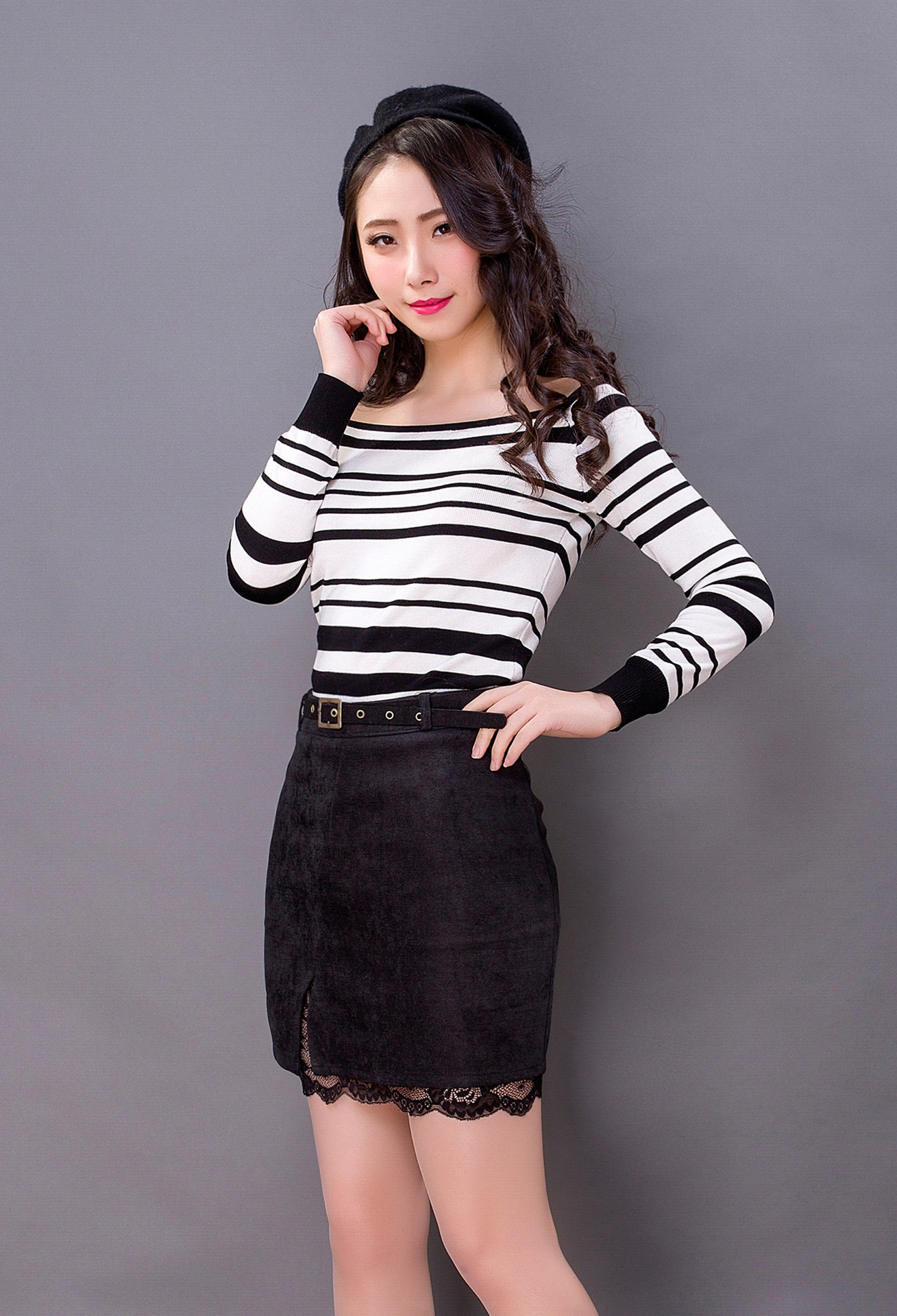 2020韩国秋冬季新款修身加厚包臀半身裙一步裙子女高腰显瘦短裙