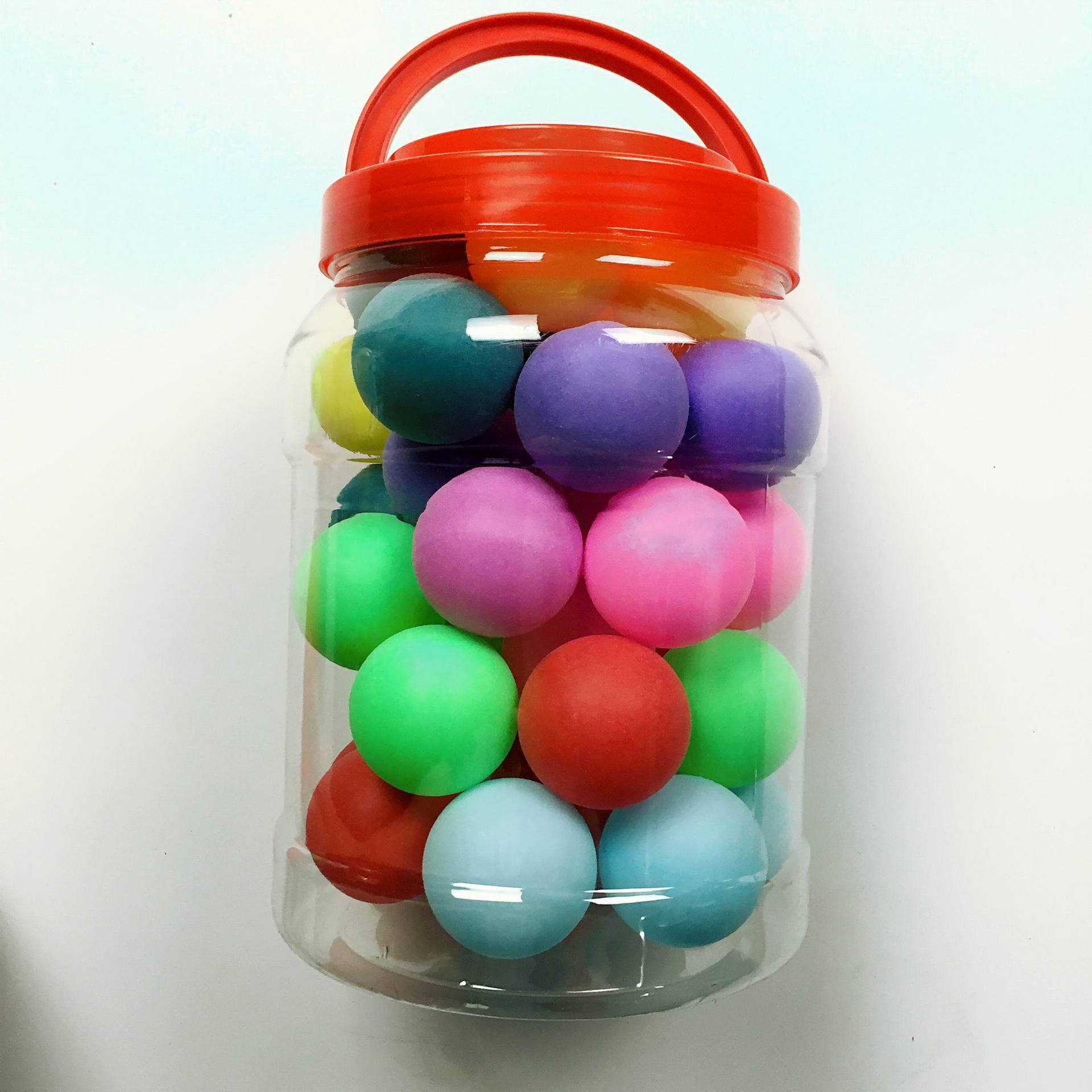 工厂直销威林顿彩色无缝40mm大乒乓球60个装塑料玩具球