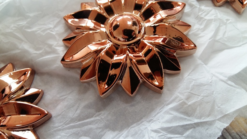 纳米镀玫瑰金铜花 铜制品电镀 铜件电镀厂 金属表面处理加工