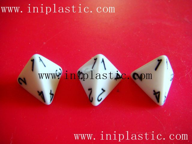 厂家供应塑料4面骰子四面数字骰子有多面骰子多种规格三角形骰子