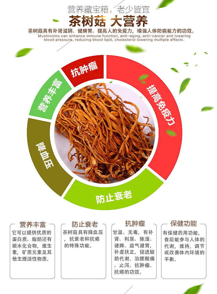 江西茶树菇直销供应 精选干茶树菇批发营养健康菌类食品 厂家.