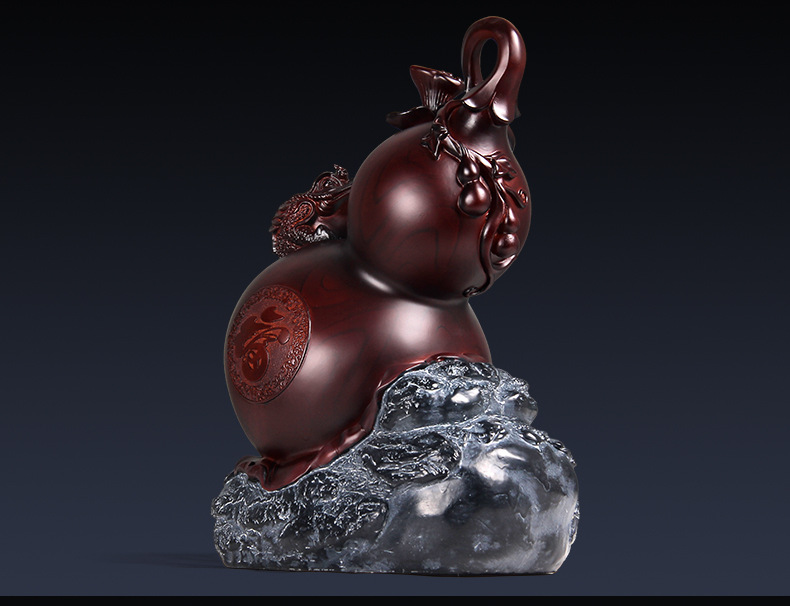 金蟾葫芦摆件招财**大号包邮酒柜客厅家居装饰店铺开业礼品送.