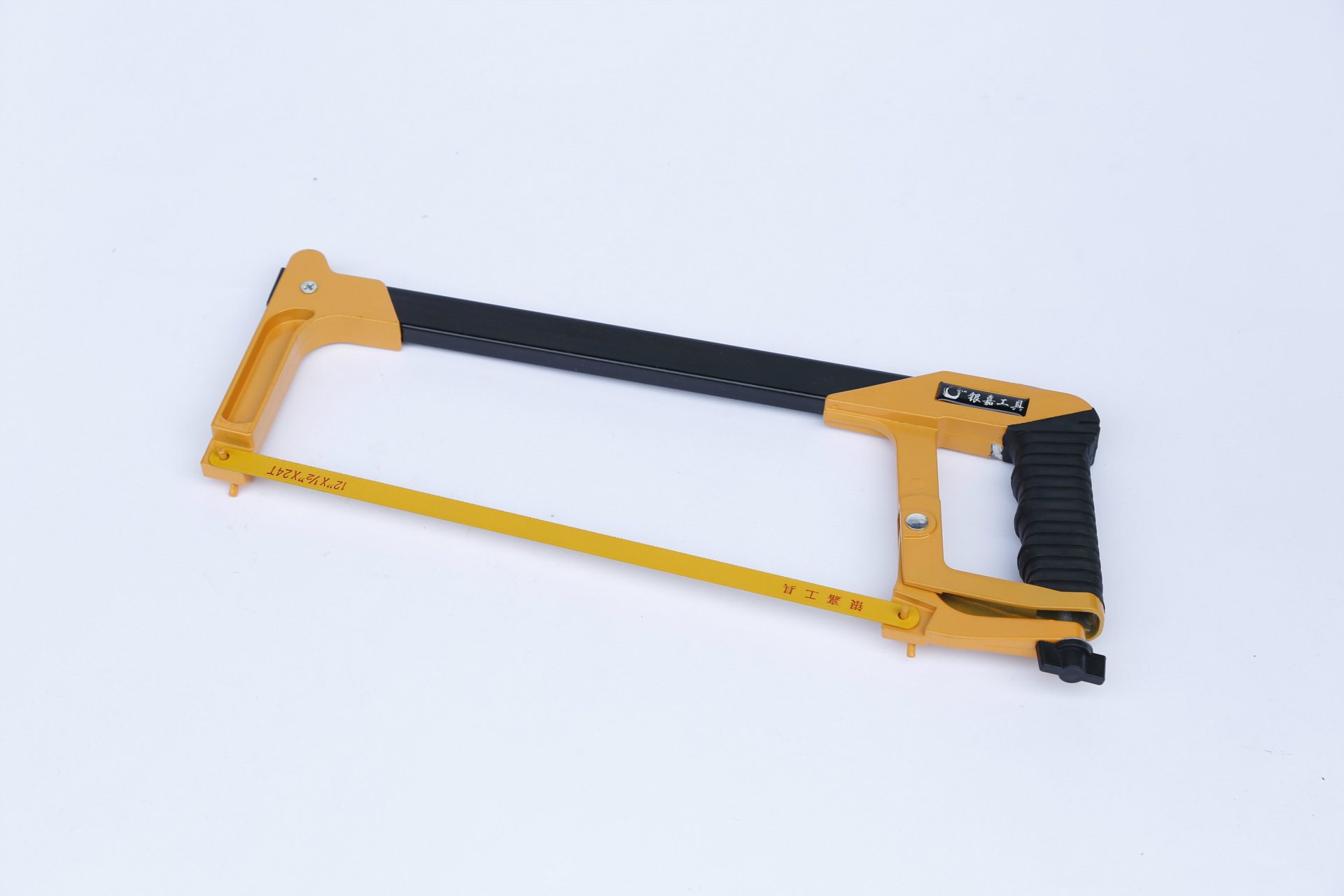 银嘉专业级12寸钢锯架 方管铝合金锯架 锯弓 手动钢锯架工具批发