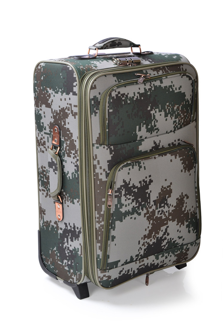 新款旅行箱数码行李箱防水拉链 迷彩拉杆箱一件代发 本款部队定制款有