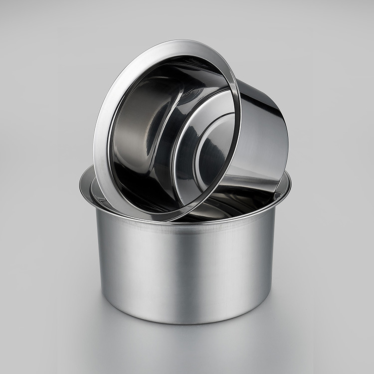 厂家批发不锈钢油盆特厚无磁直型油鼓08mm直身油盆 酒店厨房用具