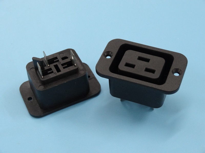 公插iec320/pdu/ups /apc/c20插头 配c19固定母座