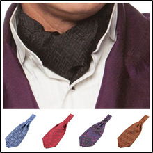 厂家销售现货时尚男士衬衫休闲围巾 提花阿斯科特领巾