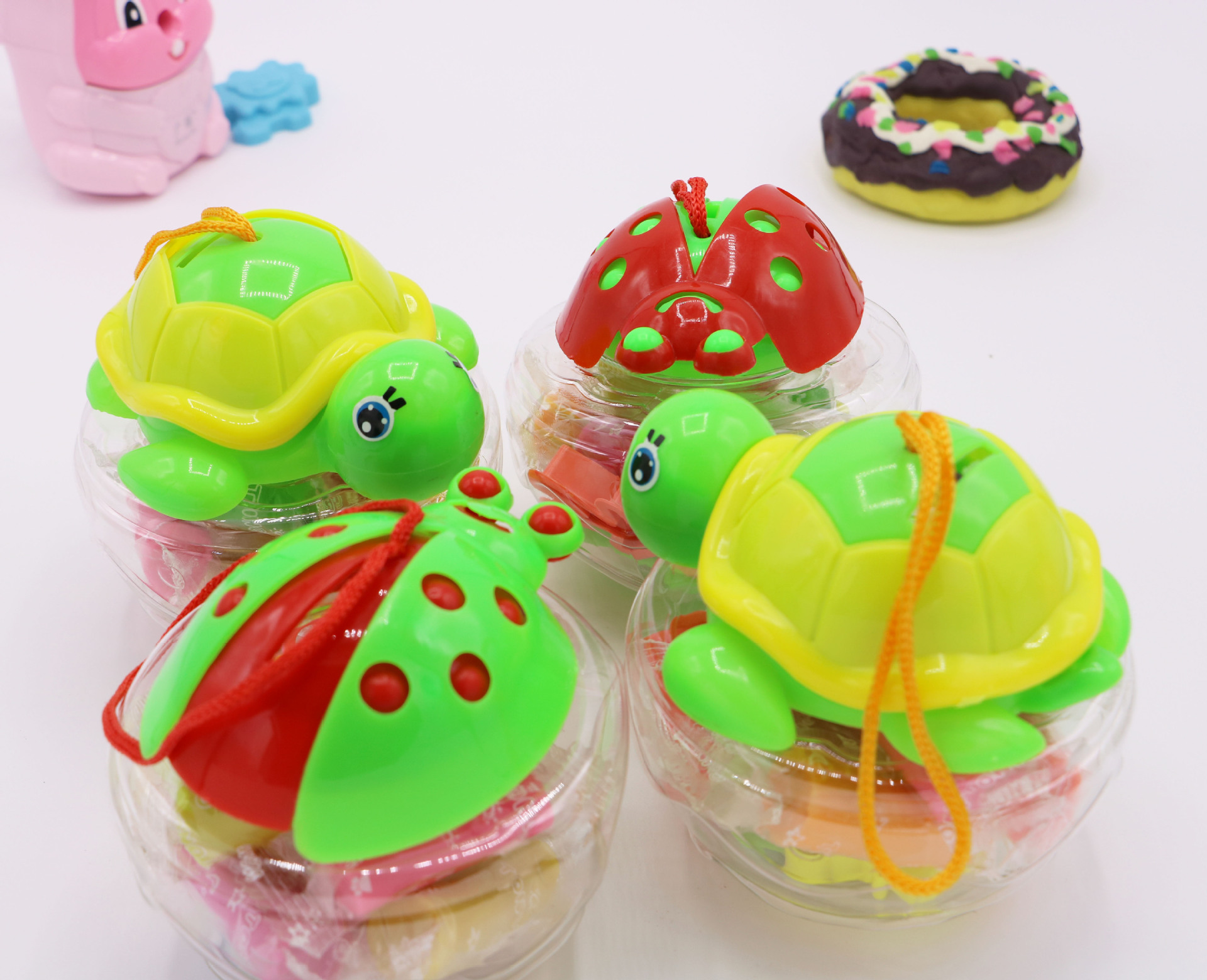 热卖瓢虫橡皮泥8621 厂家直销8色吹塑卡通桶装彩泥益智玩具泥