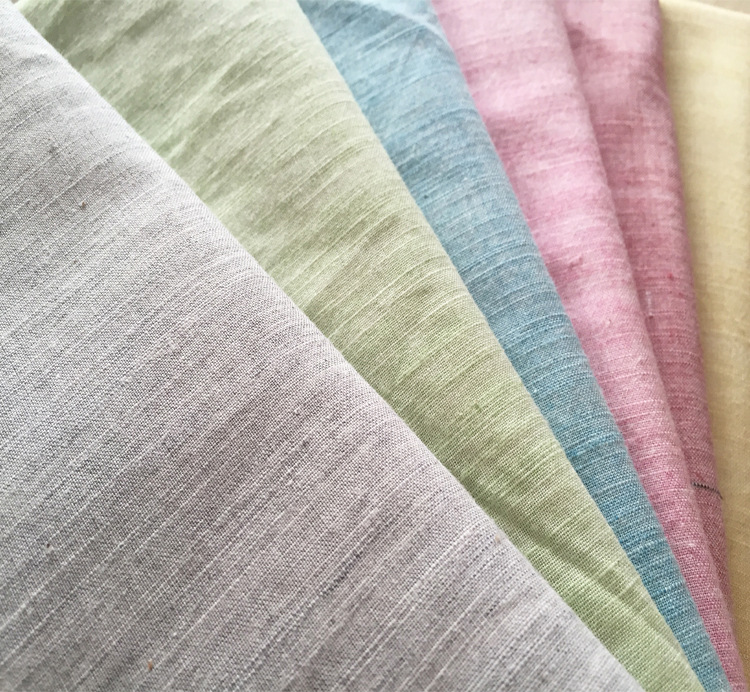 厂家直销竹节布国际品牌同款衬衫布现货棉麻面料色纺面料梭织色.
