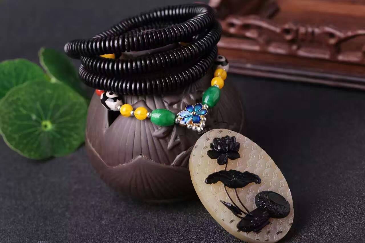 天然椰壳项链配羚羊角吊坠 时尚大方款 品质保证 一件代发