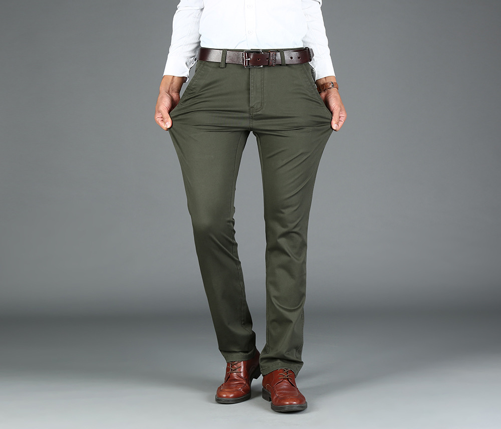 秋冬款afsjeep战地吉普男士直筒休闲裤纯棉商务宽